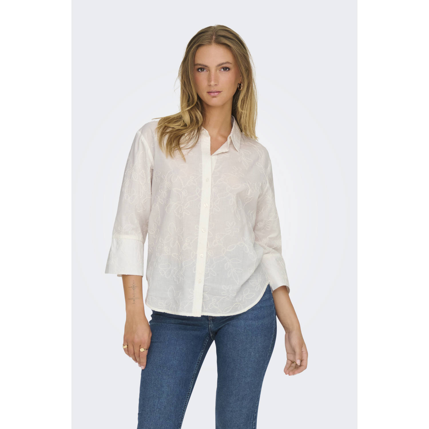 JDY blouse SELMA wit