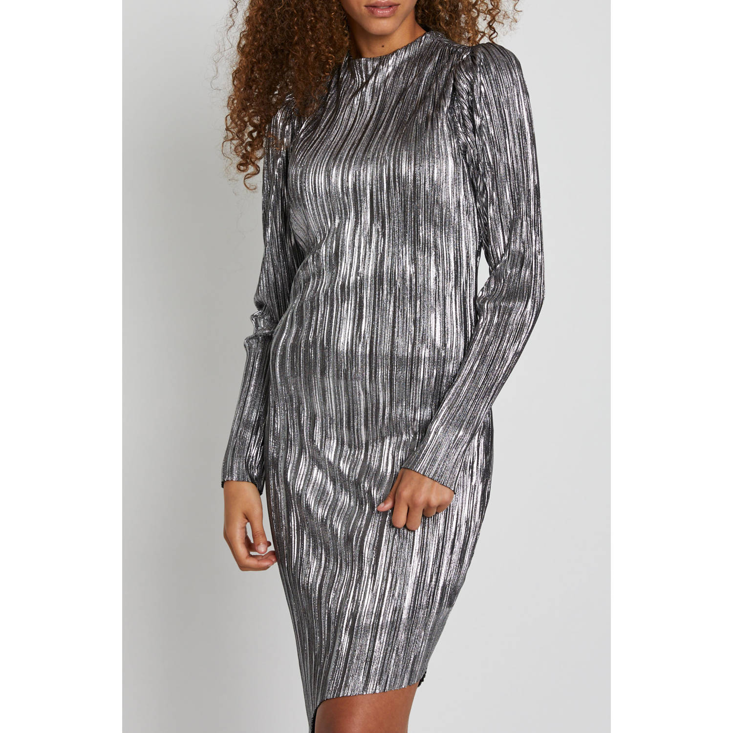 Bruuns Bazaar Elegante Groundberrybbmaggie Jurk Zwart Zilver Gray Dames