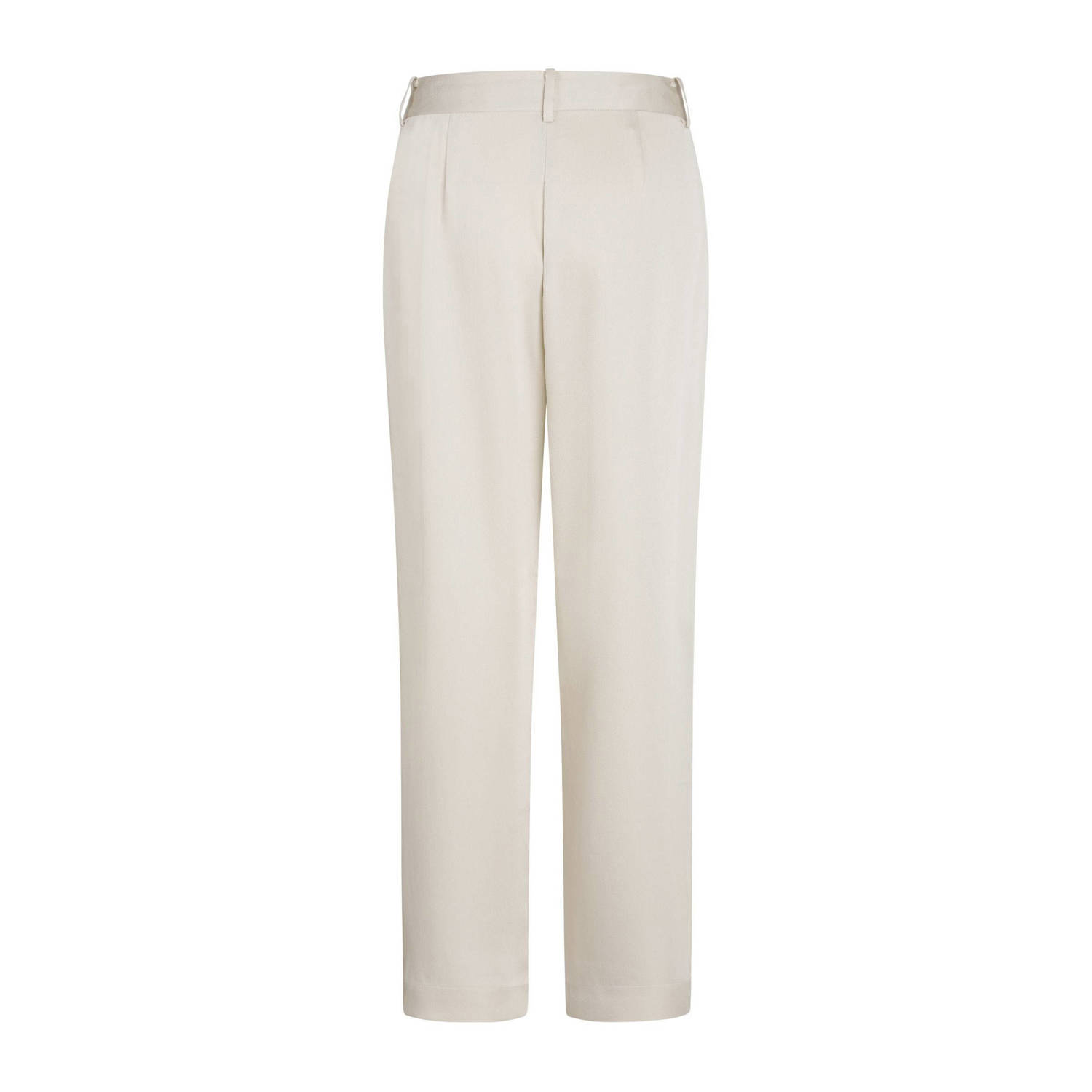 Bruuns Bazaar high waist straight fit broek ecru