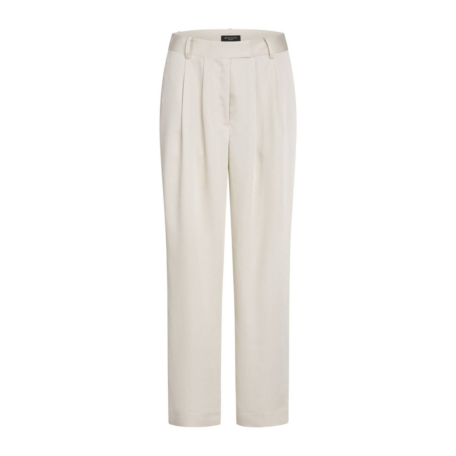 Bruuns Bazaar Elastische taille broek met losse pasvorm White Dames