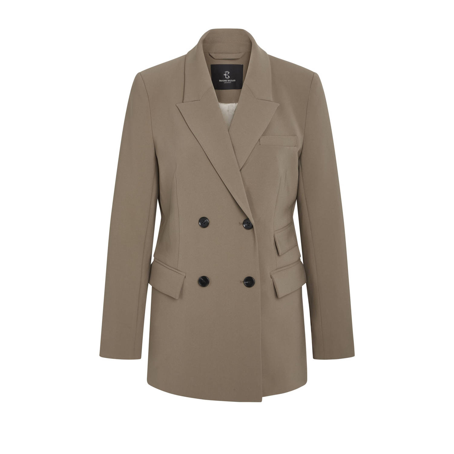 Bruuns Bazaar Klassieke Brassicabblinda Blazer in Shitake Brown Dames