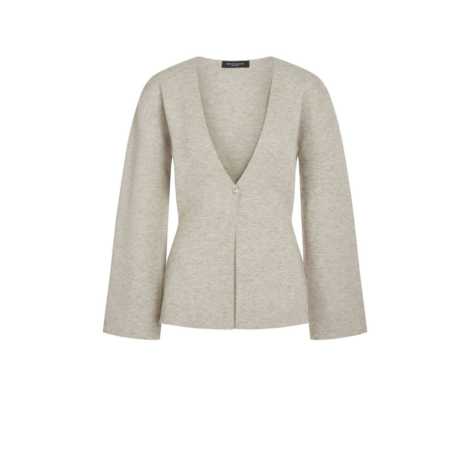 Bruuns Bazaar Gebreide Trui Sandshell Simonabbaljin Stijl Beige Dames