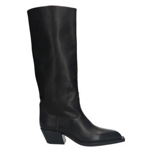 leren cowboylaarzen zwart