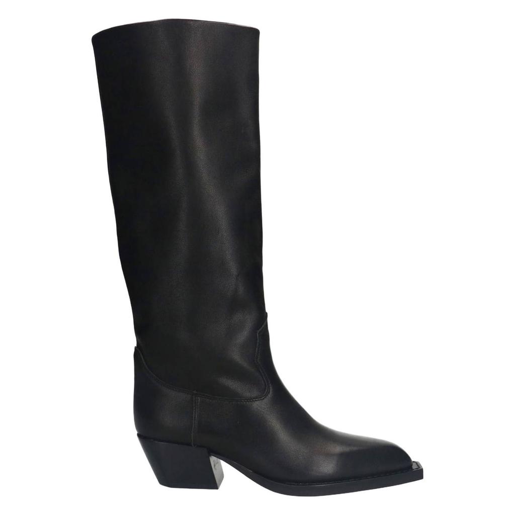 Zwarte dames Sacha leren cowboylaarzen