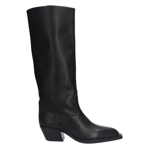 Sacha leren cowboylaarzen zwart afbeelding
