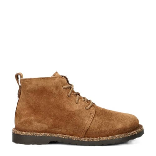 Birkenstock Uppsala Mid Shearling gevoerde suède veterboots cognac afbeelding