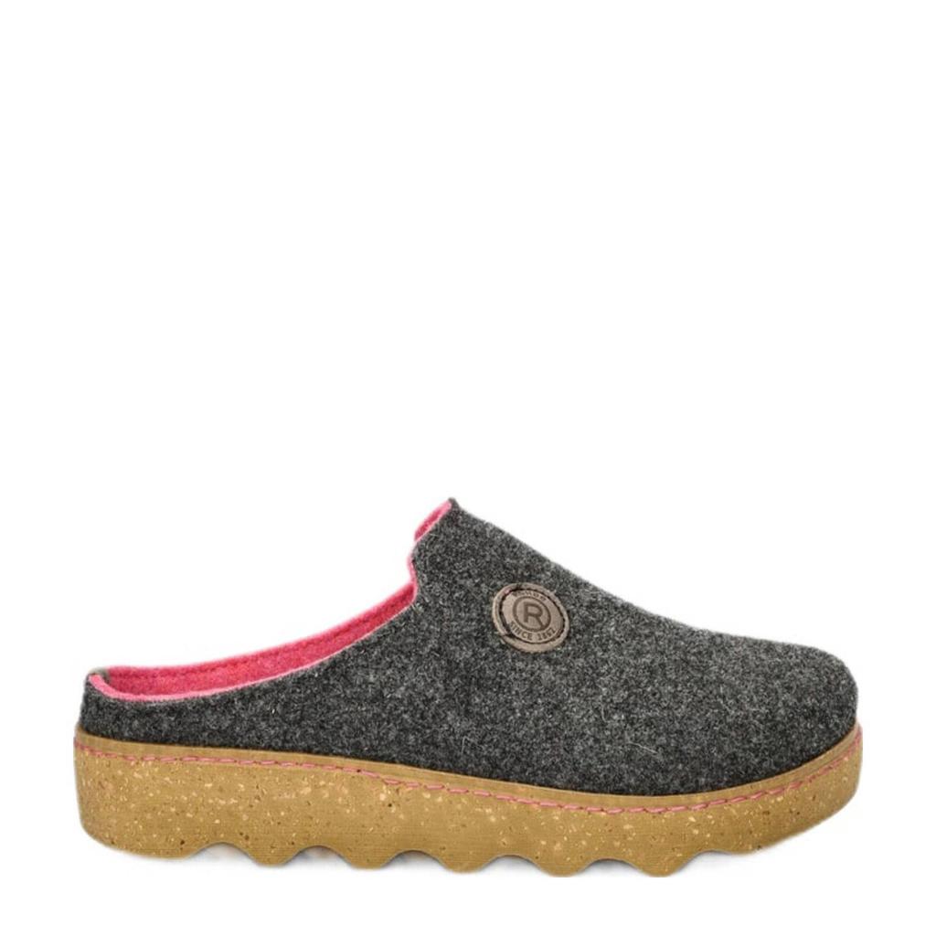 Antraciete dames Rohde pantoffels van textiel