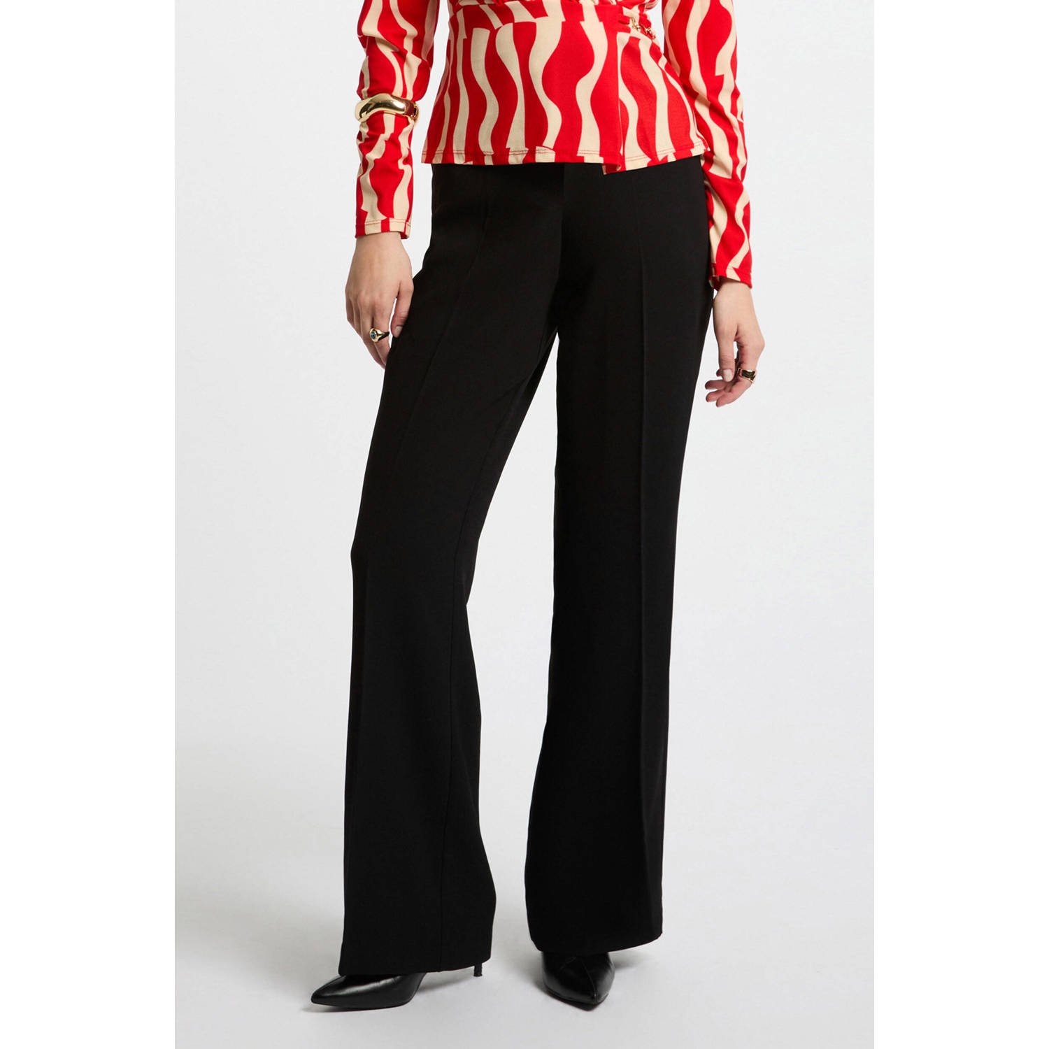 Morgan wide leg pantalon zwart