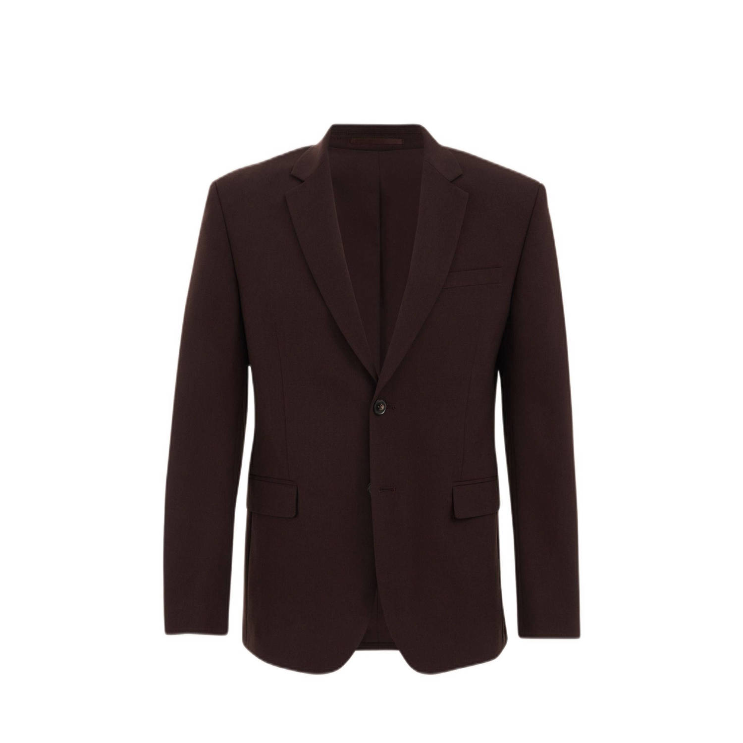WE Fashion geweven colbert Dark Roast