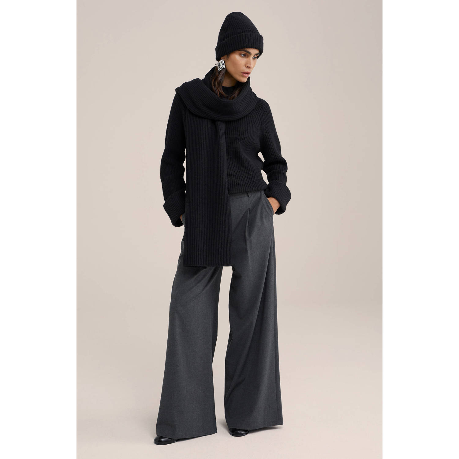 WE Fashion WE STUDIO colsjaal zwart