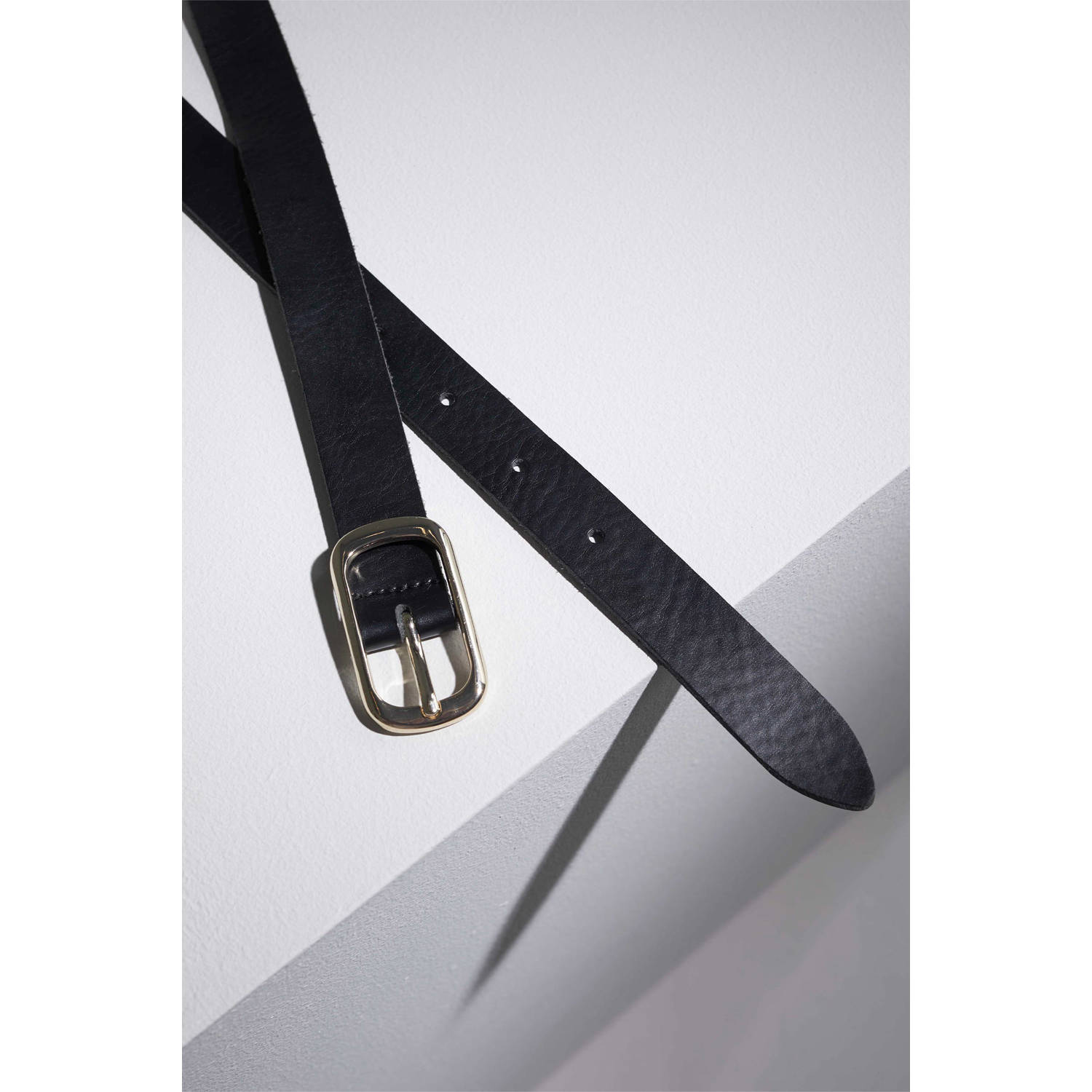 WE Fashion WE STUDIO leren riem zwart