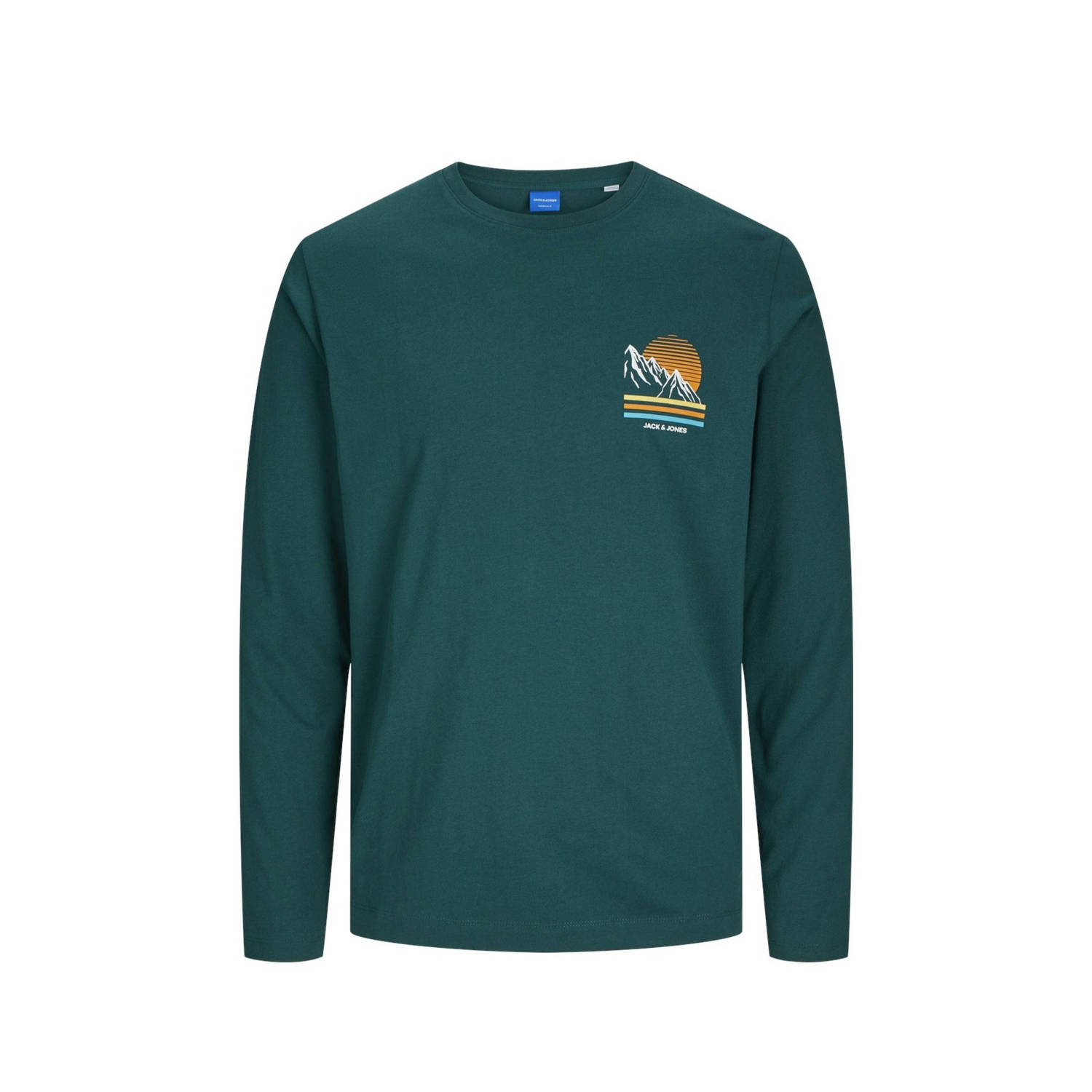 JACK & JONES ORIGINALS T-shirt JOREXPLORER met backprint groen