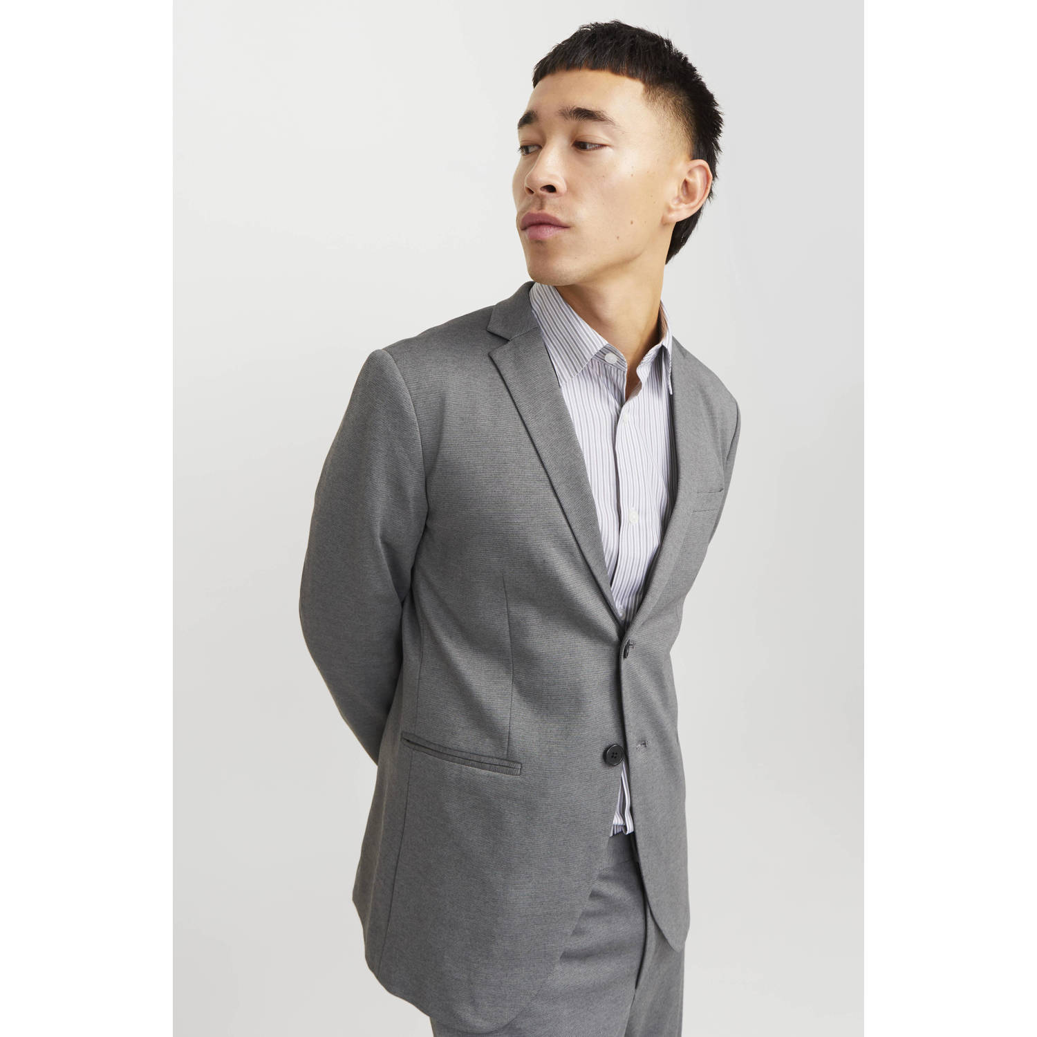 JACK & JONES PREMIUM slim fit colbert JPRJAXON grijs