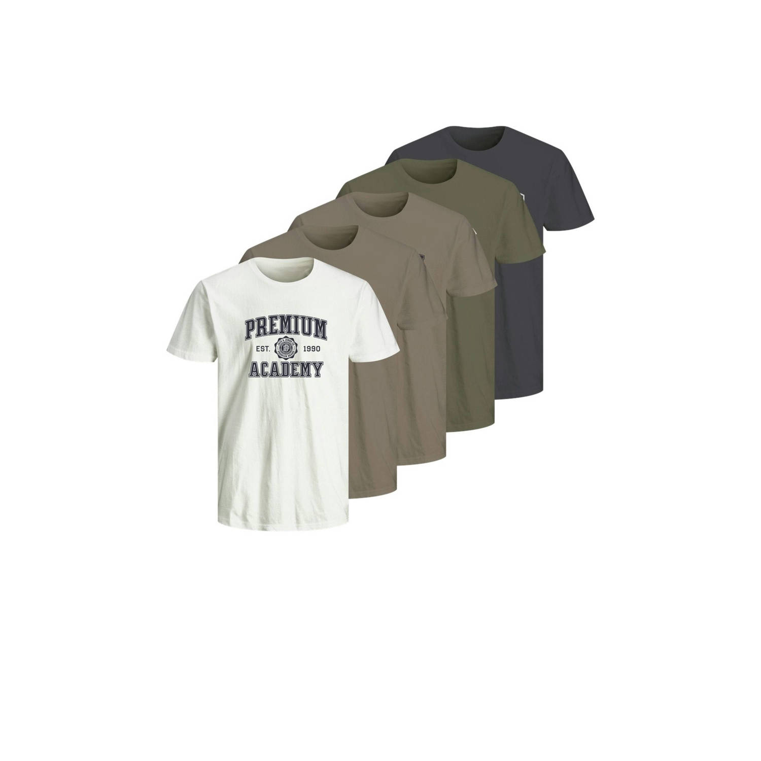 JACK & JONES PREMIUM T-shirt JPRBLUJADON (set van 5)