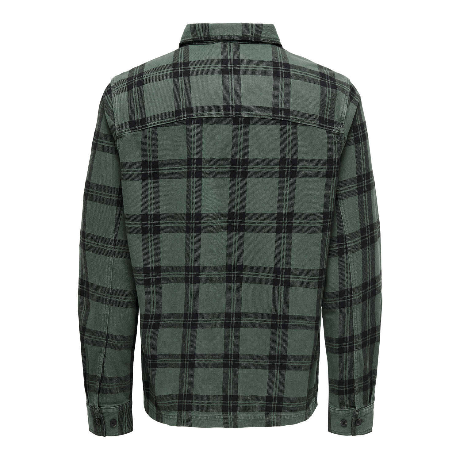 ONLY & SONS geruit overhemd ONSOLIVER groen