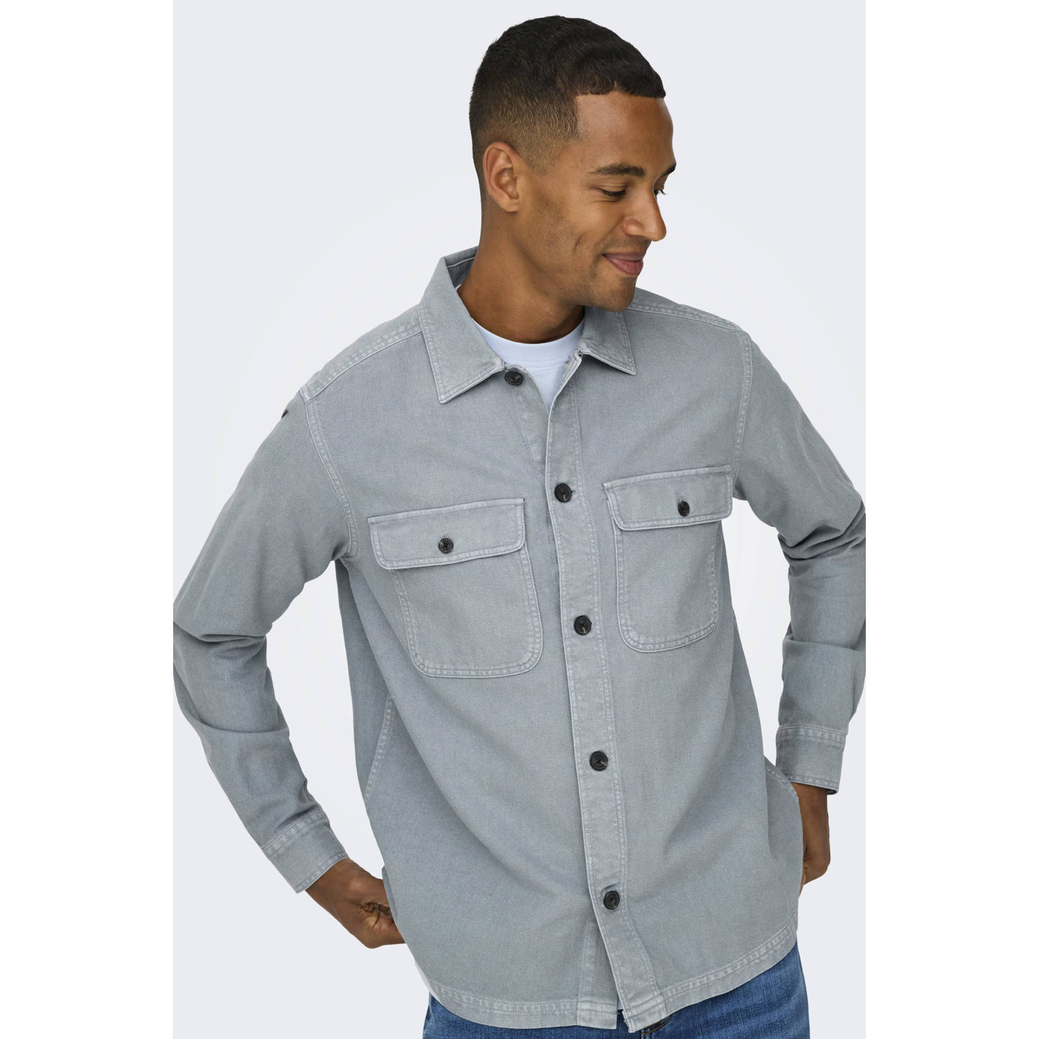 Only & Sons Regular fit vrijetijdsoverhemd met new-kentkraag model 'OLIVER'