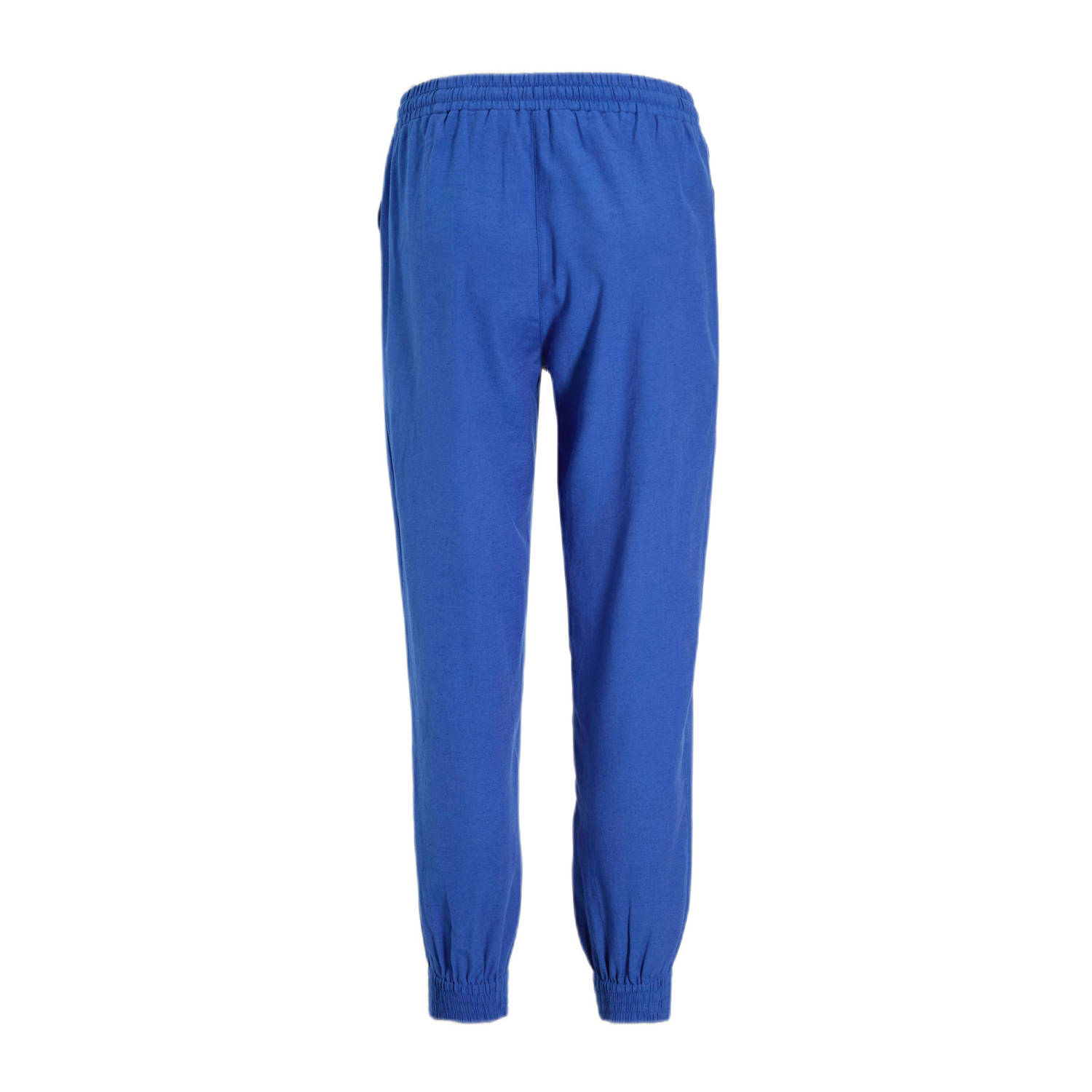 anytime linnen jogger blauw
