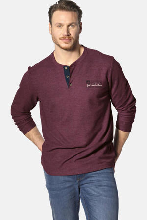 longsleeve IVOR Plus Size met printopdruk en textuur