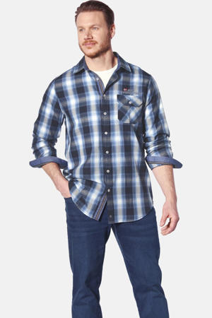 casual overhemd blauw