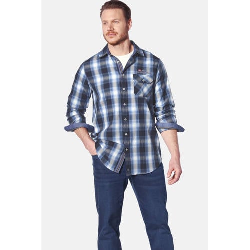 Jan Vanderstorm casual overhemd blauw afbeelding