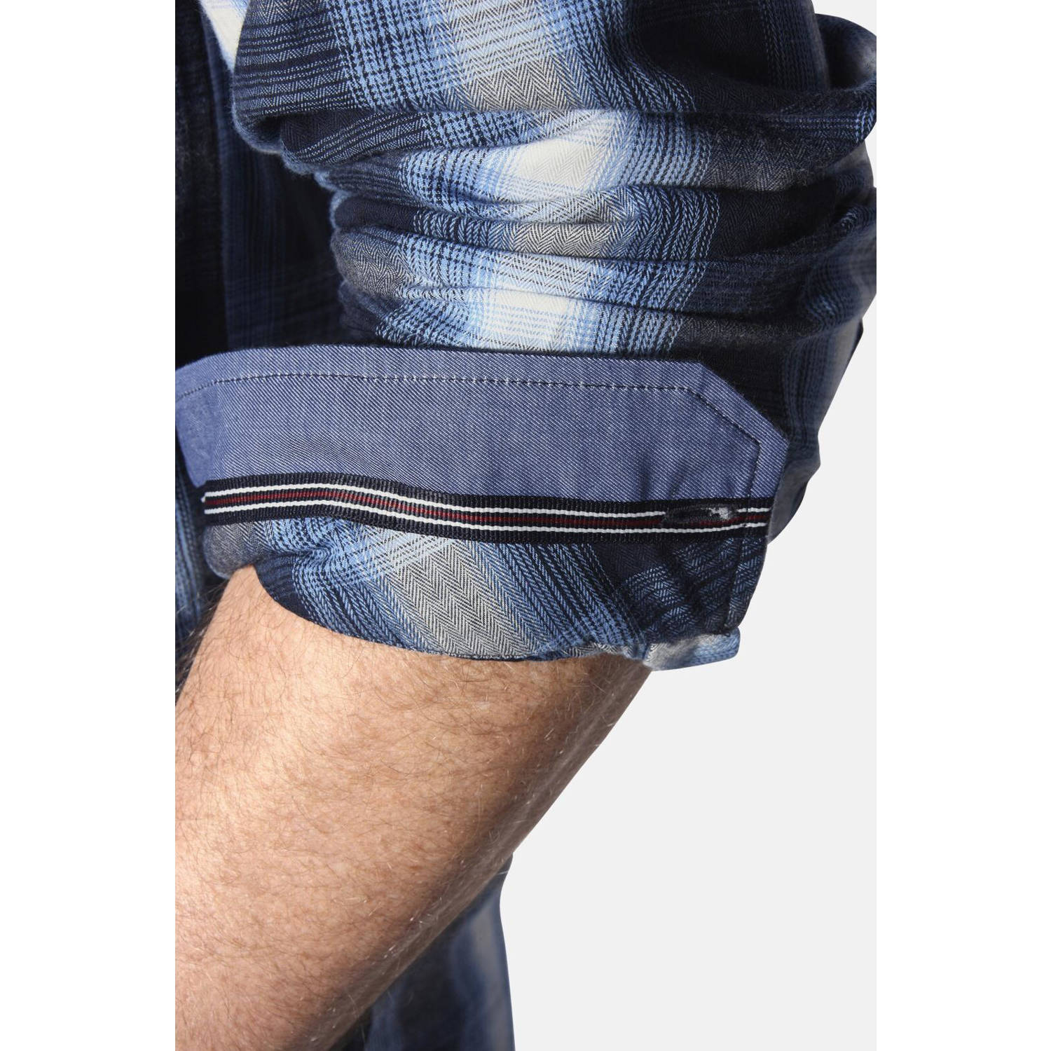 Jan Vanderstorm casual overhemd blauw