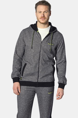 +FIT Collectie gemêleerd sweatvest RUMOLT Plus Size donkergrijs