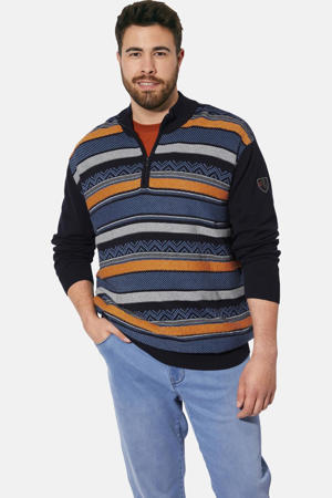 +FIT Collectie gebreide trui EARL LEANDOW Plu Size donkerblauw