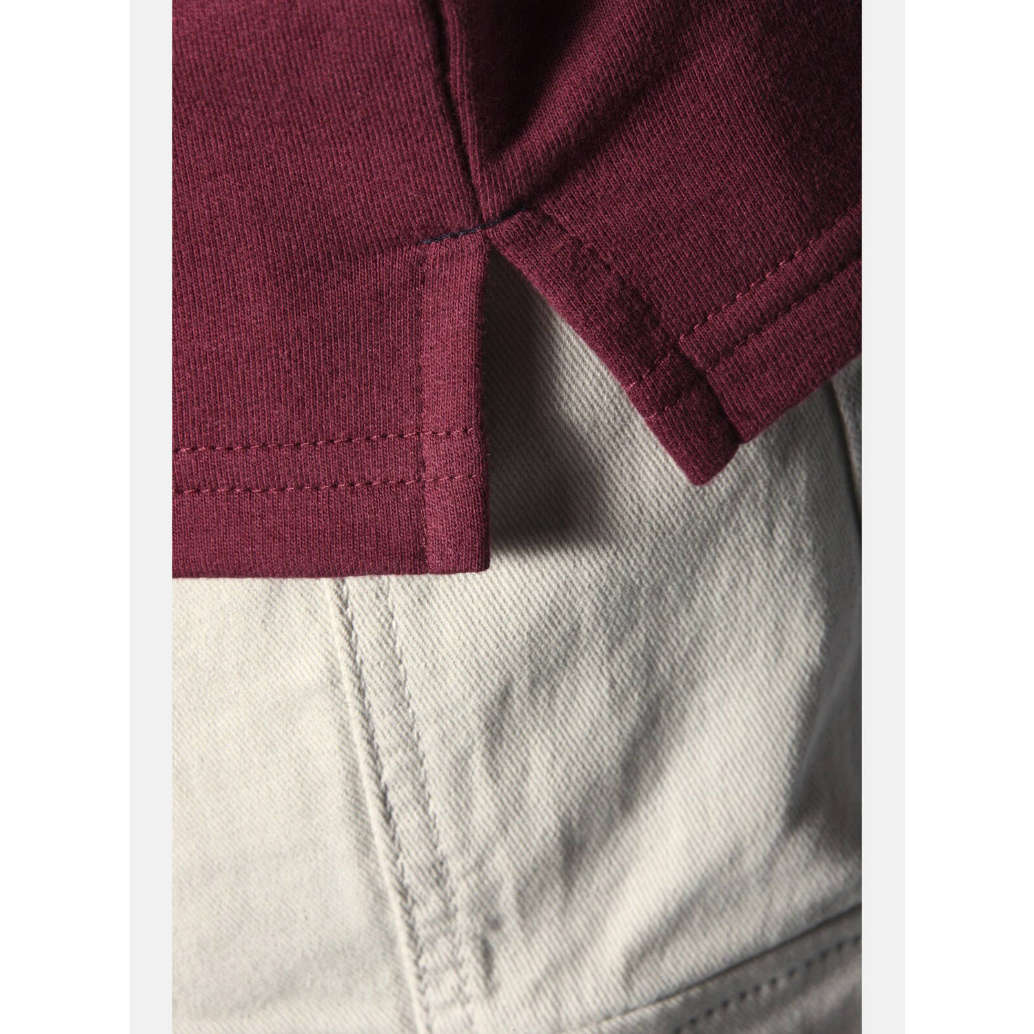 Jan Vanderstorm longsleeve GARDRED Plus Size met printopdruk donkerrood