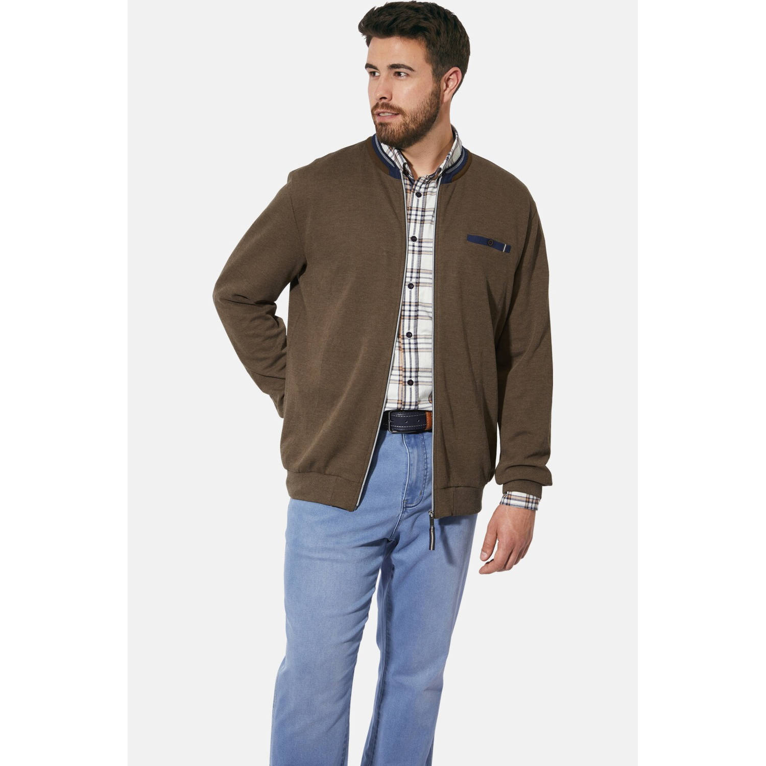 Charles Colby sweatvest DUKE RUPOLD Plus Size bruin
