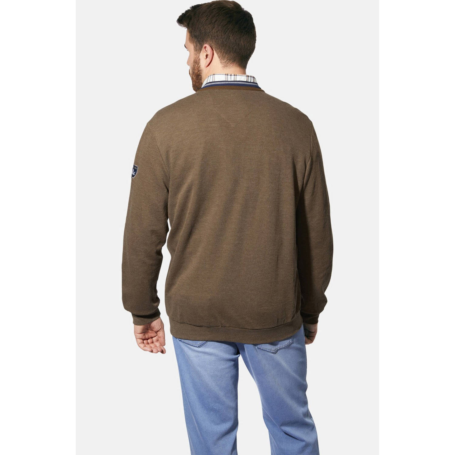 Charles Colby sweatvest DUKE RUPOLD Plus Size bruin