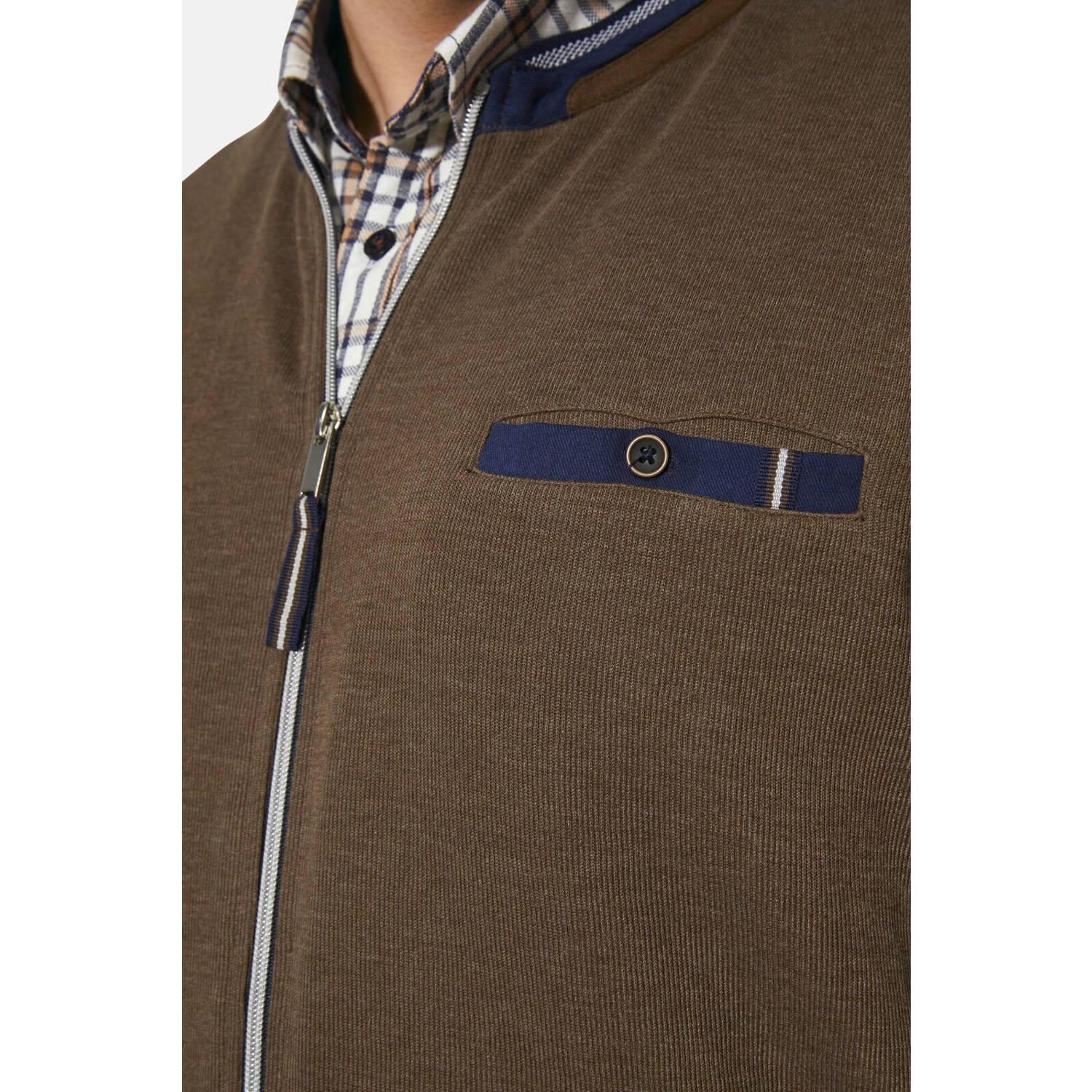 Charles Colby sweatvest DUKE RUPOLD Plus Size bruin