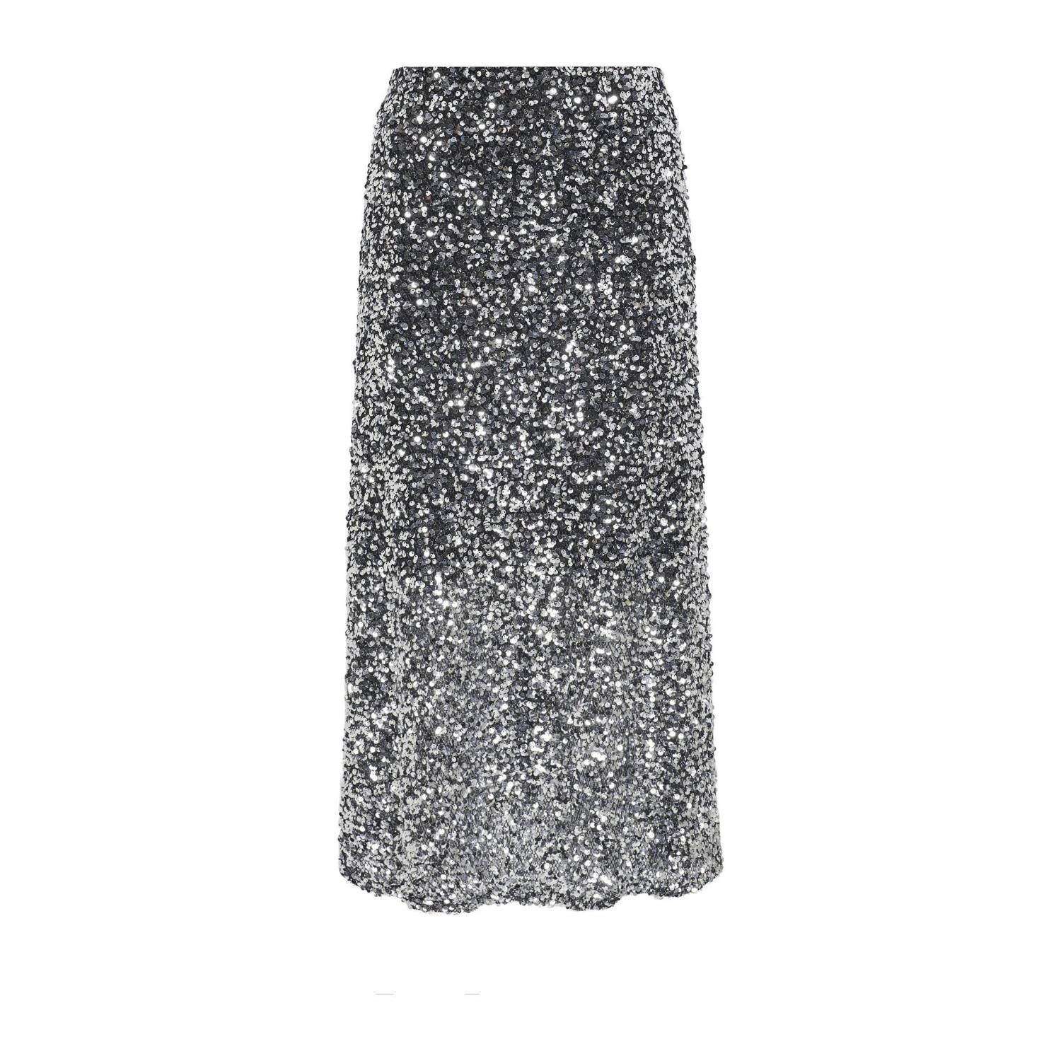 JDY maxi rok zilver