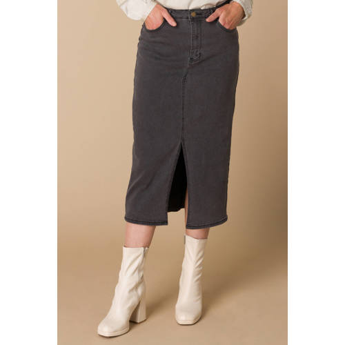 Ivy Beau denim spijkerrok black denim afbeelding