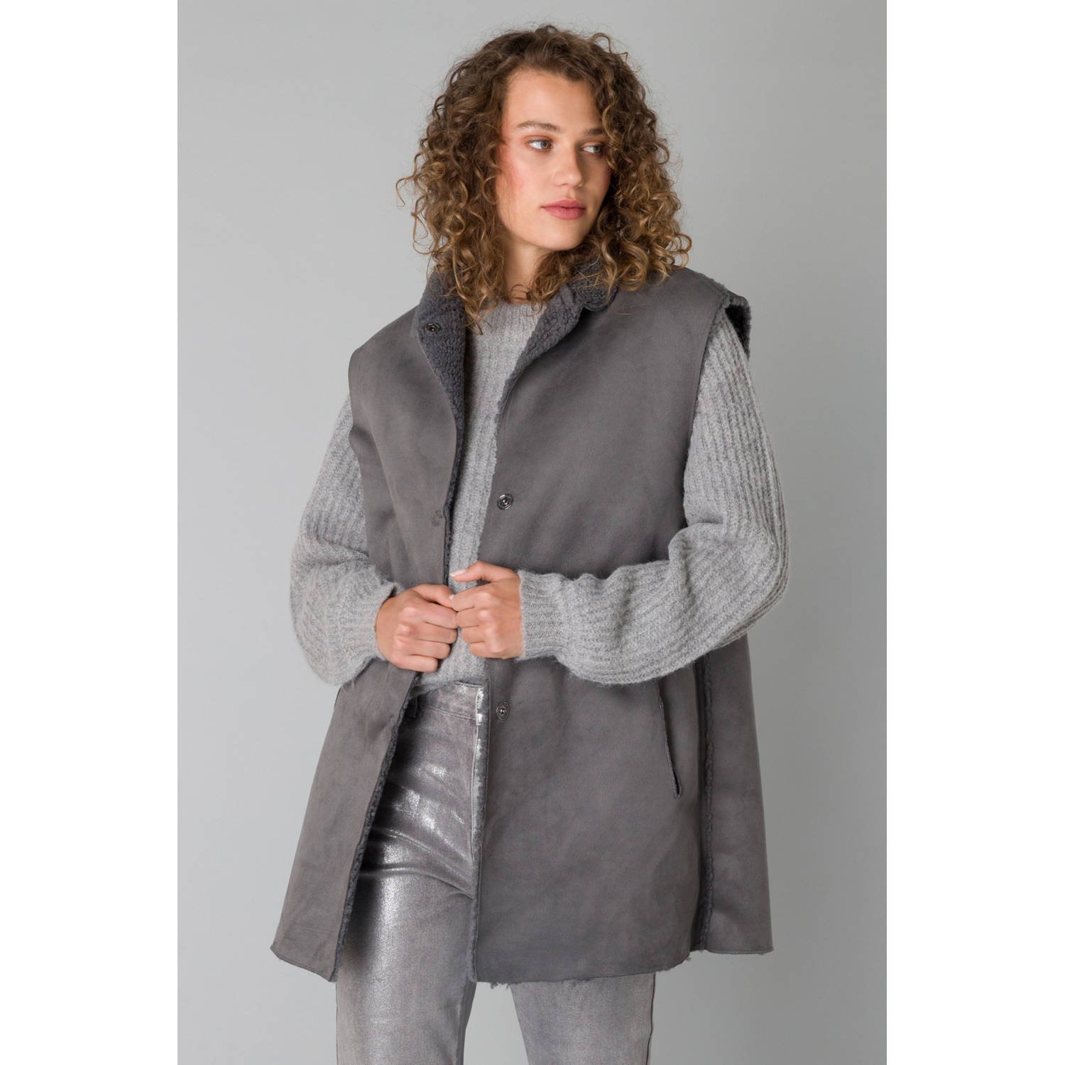Yest reversible gilet grijs
