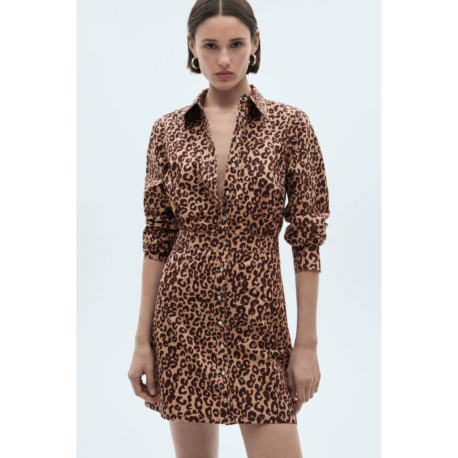 Mango blousejurk bruin