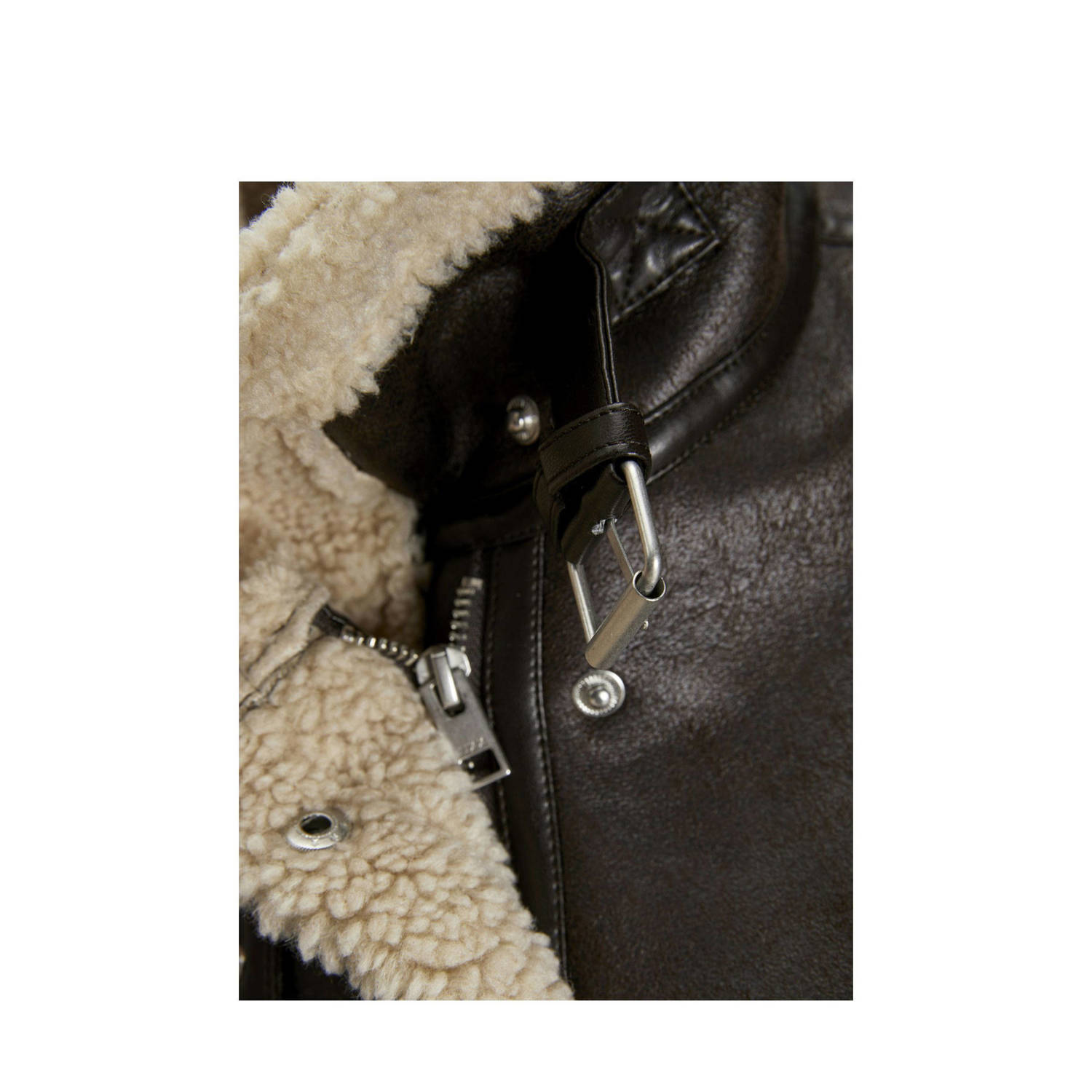 JJXX teddy winterjas bruin