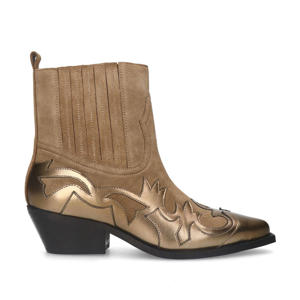 leren cowboylaarzen beige