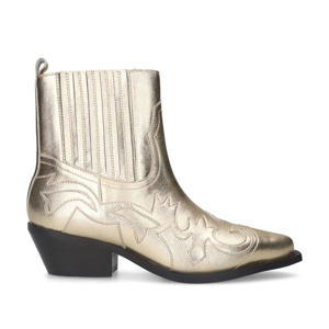   leren cowboylaarzen goud