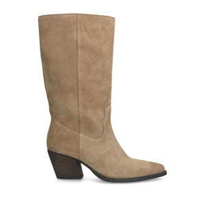 suède cowboylaarzen taupe