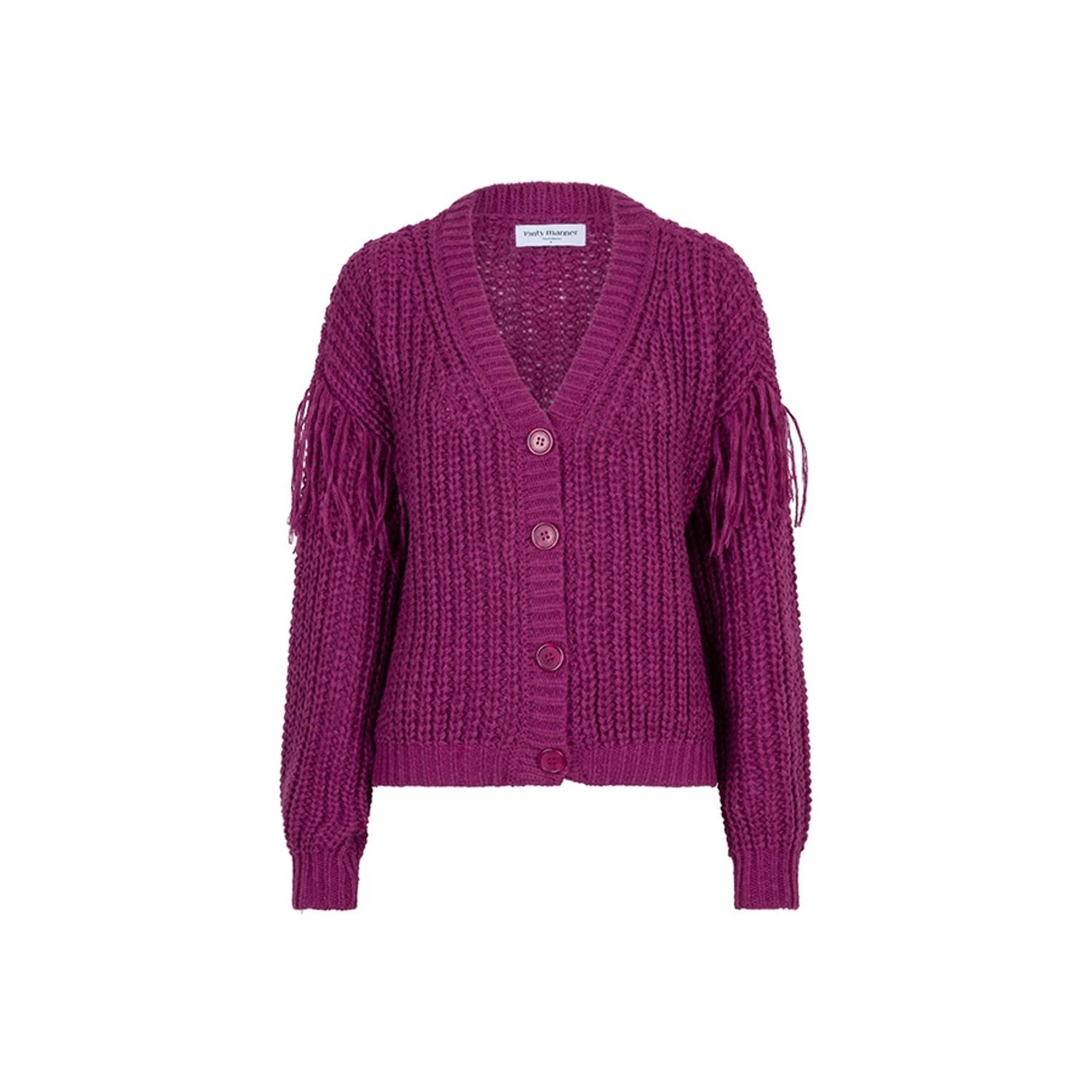 Lofty Manner Jade Cardigan Pl06 Stijlvolle Jas Purple Dames