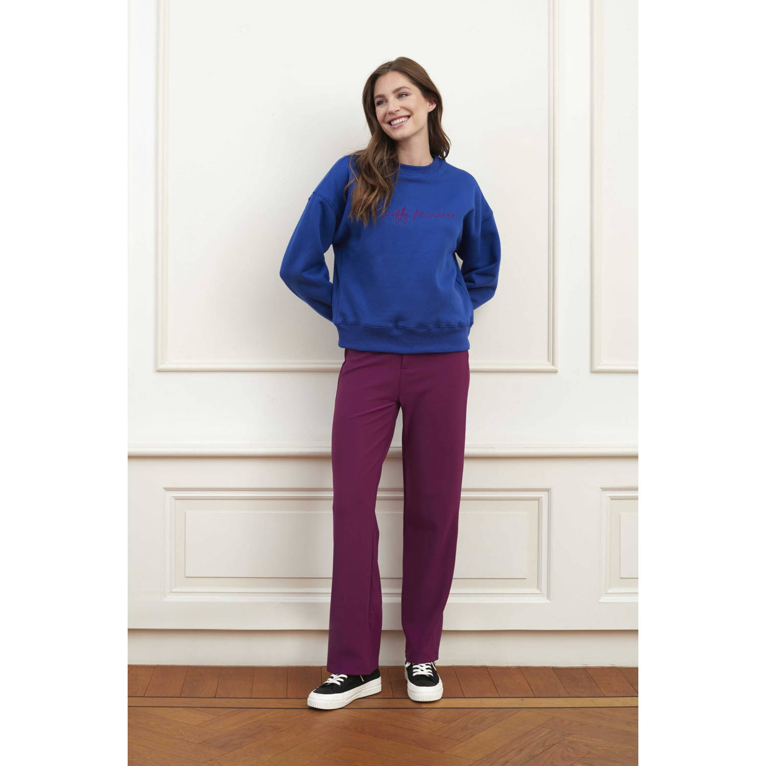 Lofty Manner SAM Sweater Blue Dames