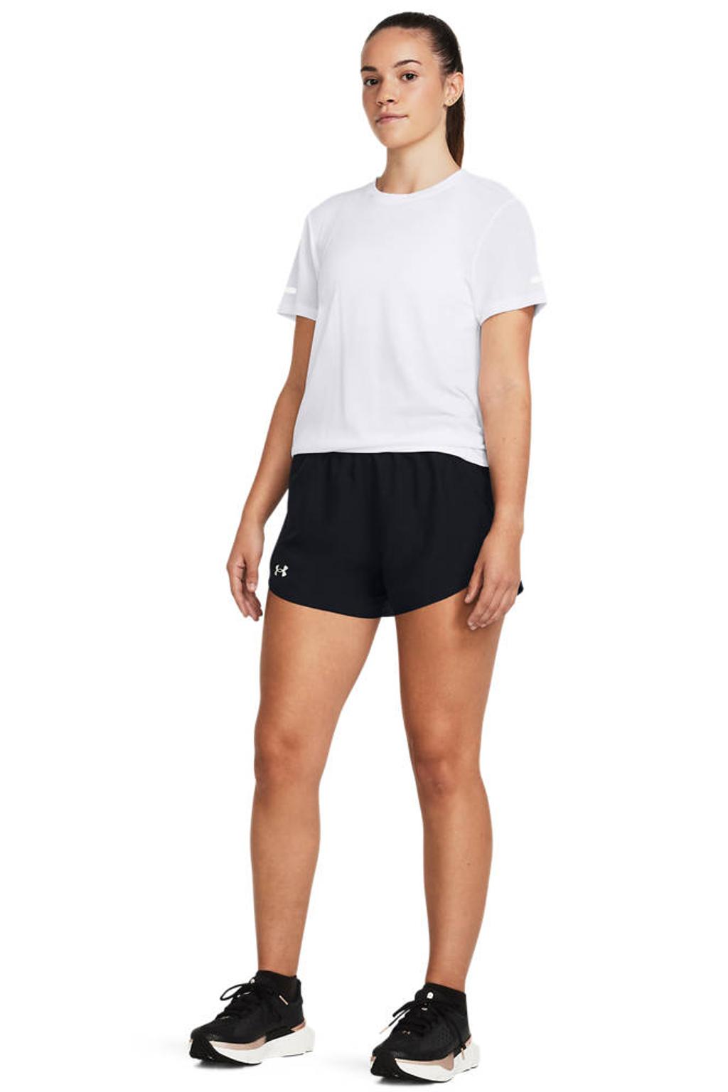 Zwarte dames Under Armour sportshort van polyester met relaxed en regular waist