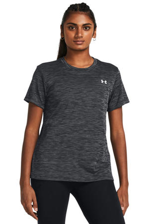 sportshirt Tech zwart melange