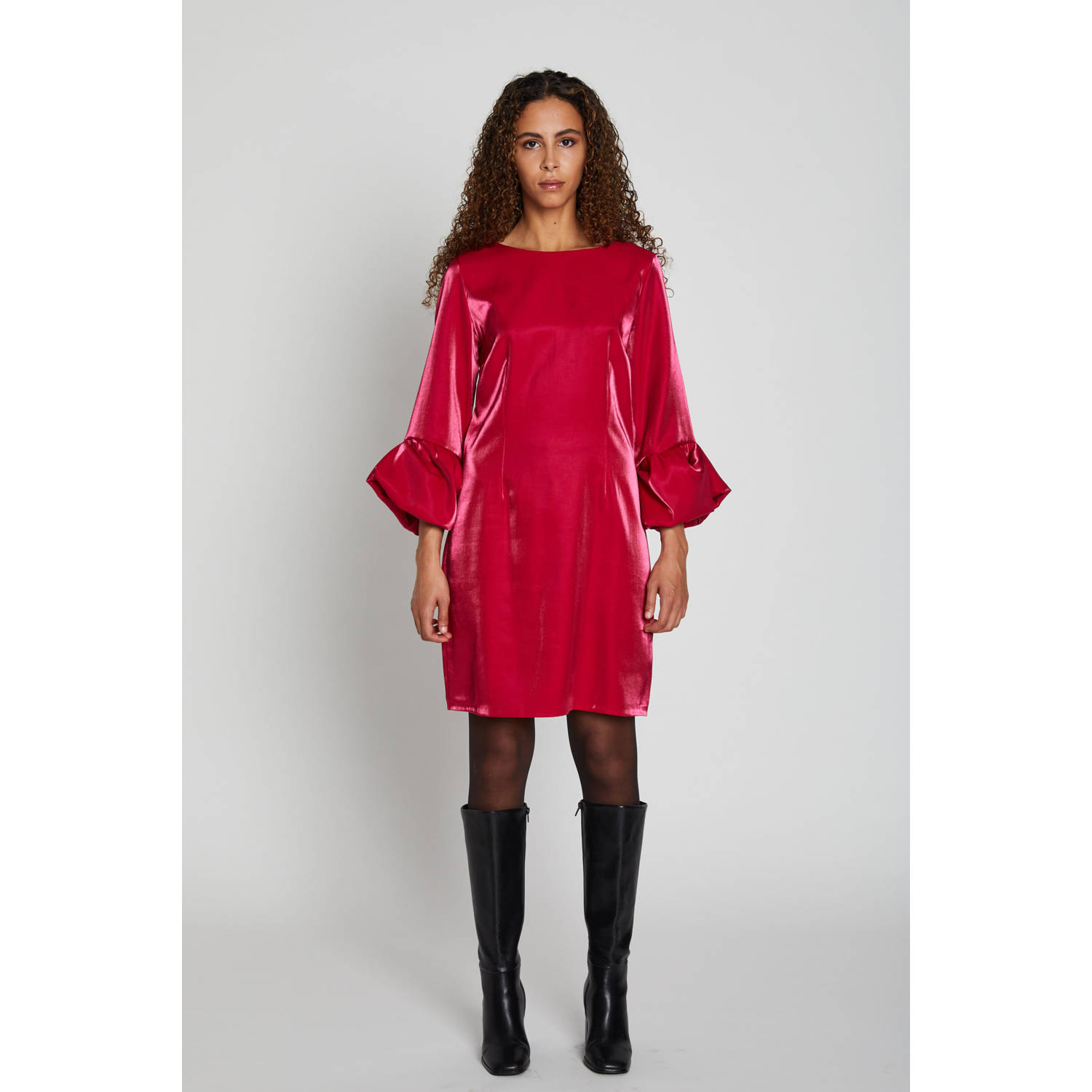 Bruuns Bazaar fluwelen jurk rood