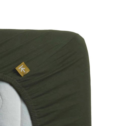 Wehkamp Beddinghouse jersey hoeslaken - donker groen aanbieding