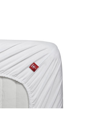 percale katoen topper hoeslaken - wit (16 cm hoog)