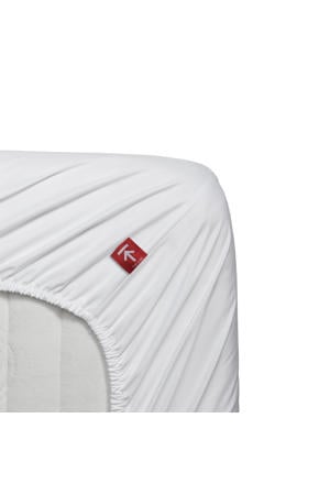 percale katoen topper hoeslaken - wit (16 cm hoog)