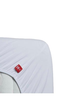 premium jersey stretch topmatras split - wit (180x200 cm)