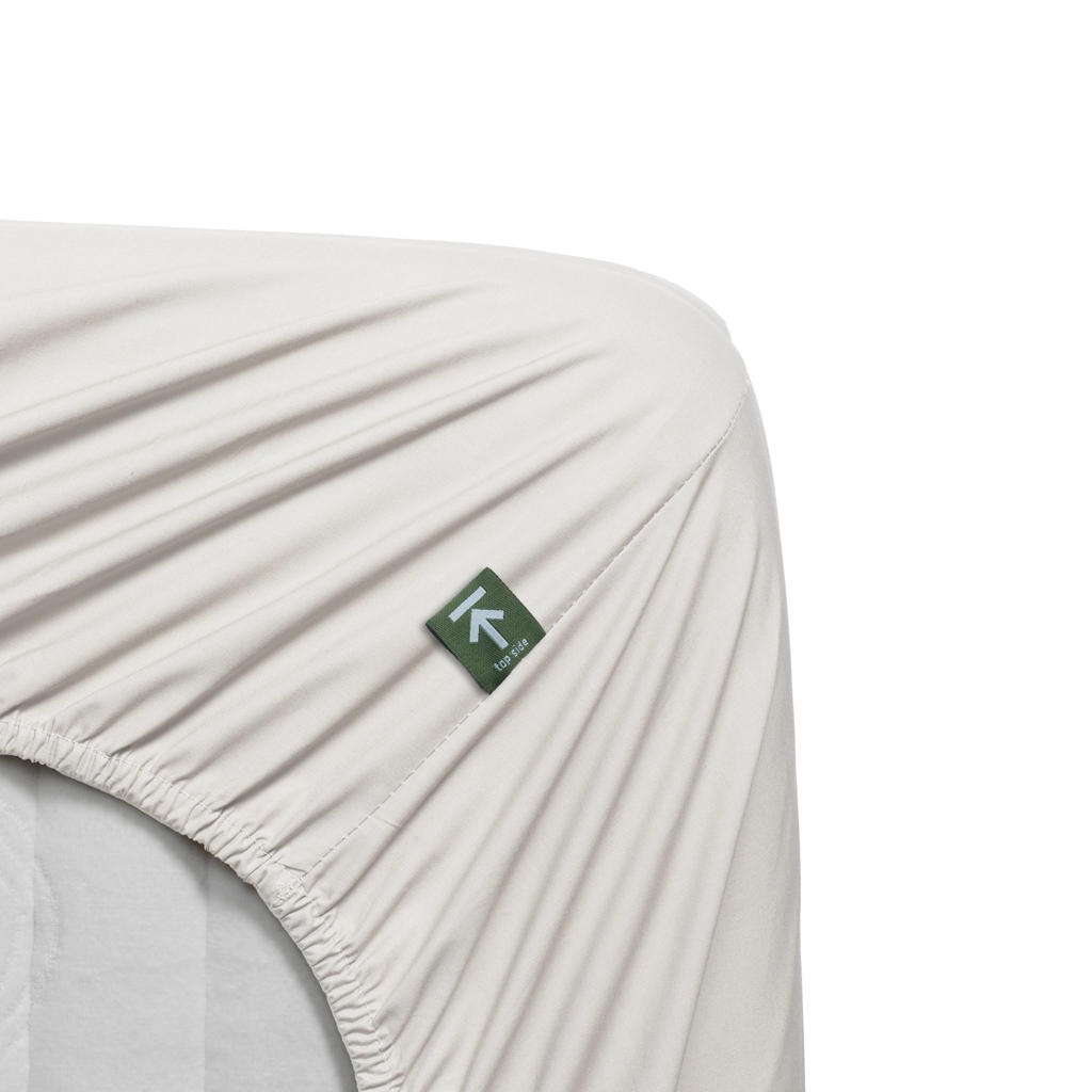 Beddinghouse percale katoenen hoeslaken - gebroken wit