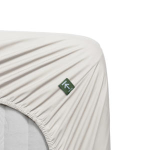 percale katoenen hoeslaken - gebroken wit